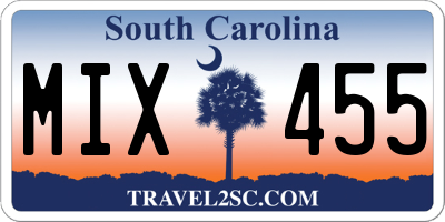 SC license plate MIX455