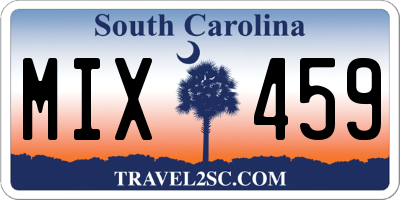SC license plate MIX459