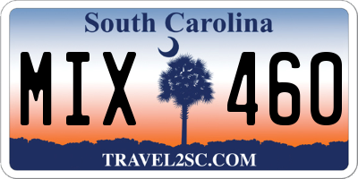 SC license plate MIX460