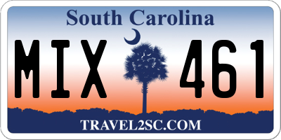 SC license plate MIX461