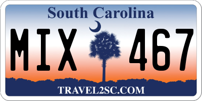 SC license plate MIX467