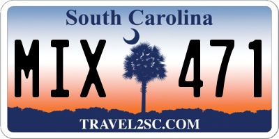 SC license plate MIX471