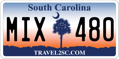SC license plate MIX480