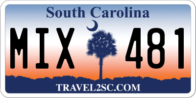 SC license plate MIX481