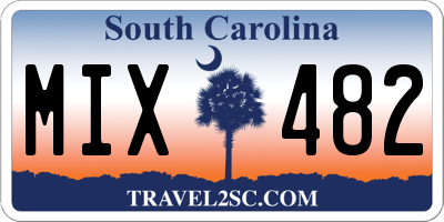 SC license plate MIX482