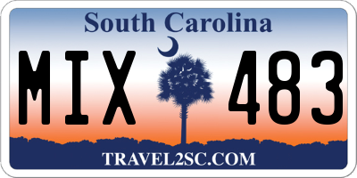 SC license plate MIX483