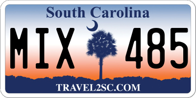 SC license plate MIX485