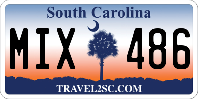 SC license plate MIX486