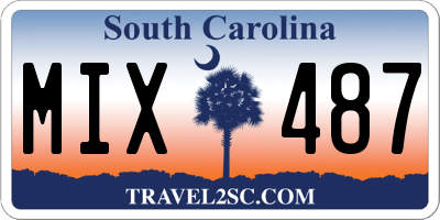 SC license plate MIX487