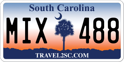 SC license plate MIX488