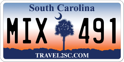 SC license plate MIX491