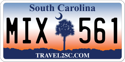 SC license plate MIX561