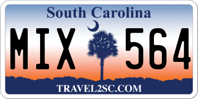 SC license plate MIX564