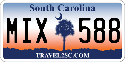 SC license plate MIX588