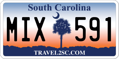 SC license plate MIX591