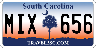 SC license plate MIX656