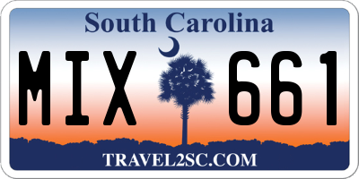 SC license plate MIX661