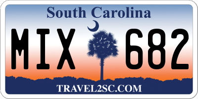 SC license plate MIX682