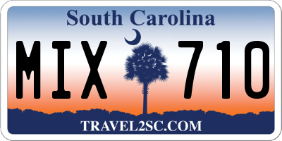 SC license plate MIX710