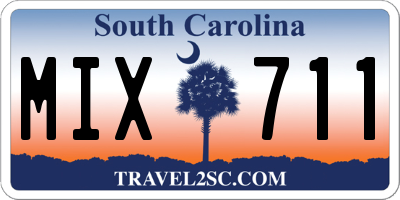SC license plate MIX711