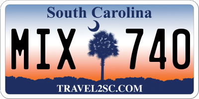 SC license plate MIX740
