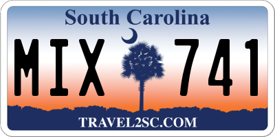 SC license plate MIX741