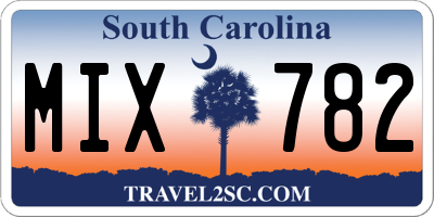 SC license plate MIX782