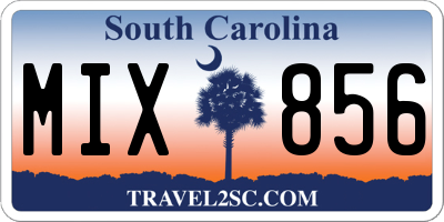 SC license plate MIX856