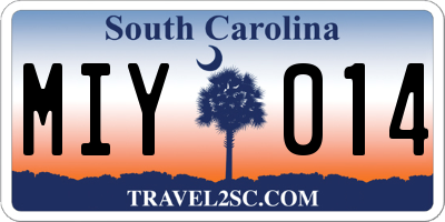 SC license plate MIY014
