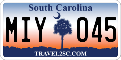 SC license plate MIY045
