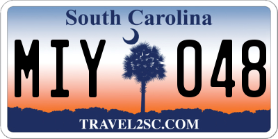 SC license plate MIY048