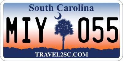 SC license plate MIY055