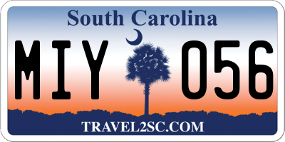 SC license plate MIY056