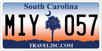 SC license plate MIY057