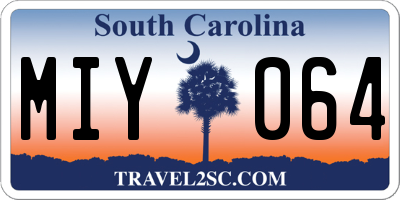 SC license plate MIY064