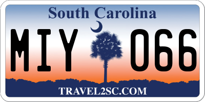 SC license plate MIY066