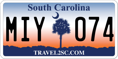 SC license plate MIY074
