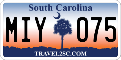 SC license plate MIY075
