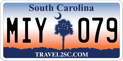 SC license plate MIY079