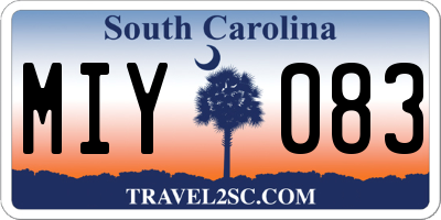SC license plate MIY083