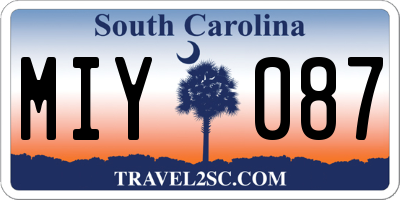 SC license plate MIY087