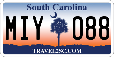 SC license plate MIY088