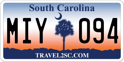 SC license plate MIY094