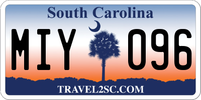 SC license plate MIY096