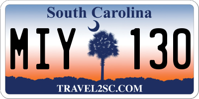 SC license plate MIY130