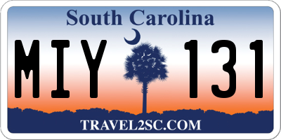 SC license plate MIY131