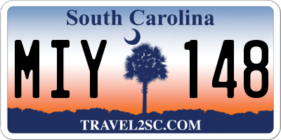 SC license plate MIY148