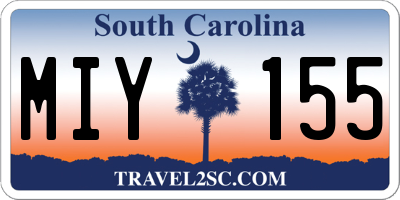 SC license plate MIY155