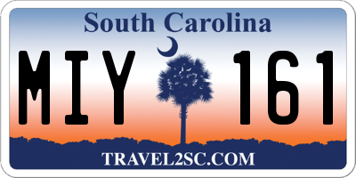SC license plate MIY161