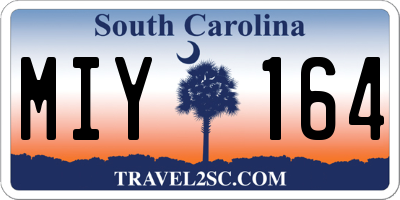 SC license plate MIY164